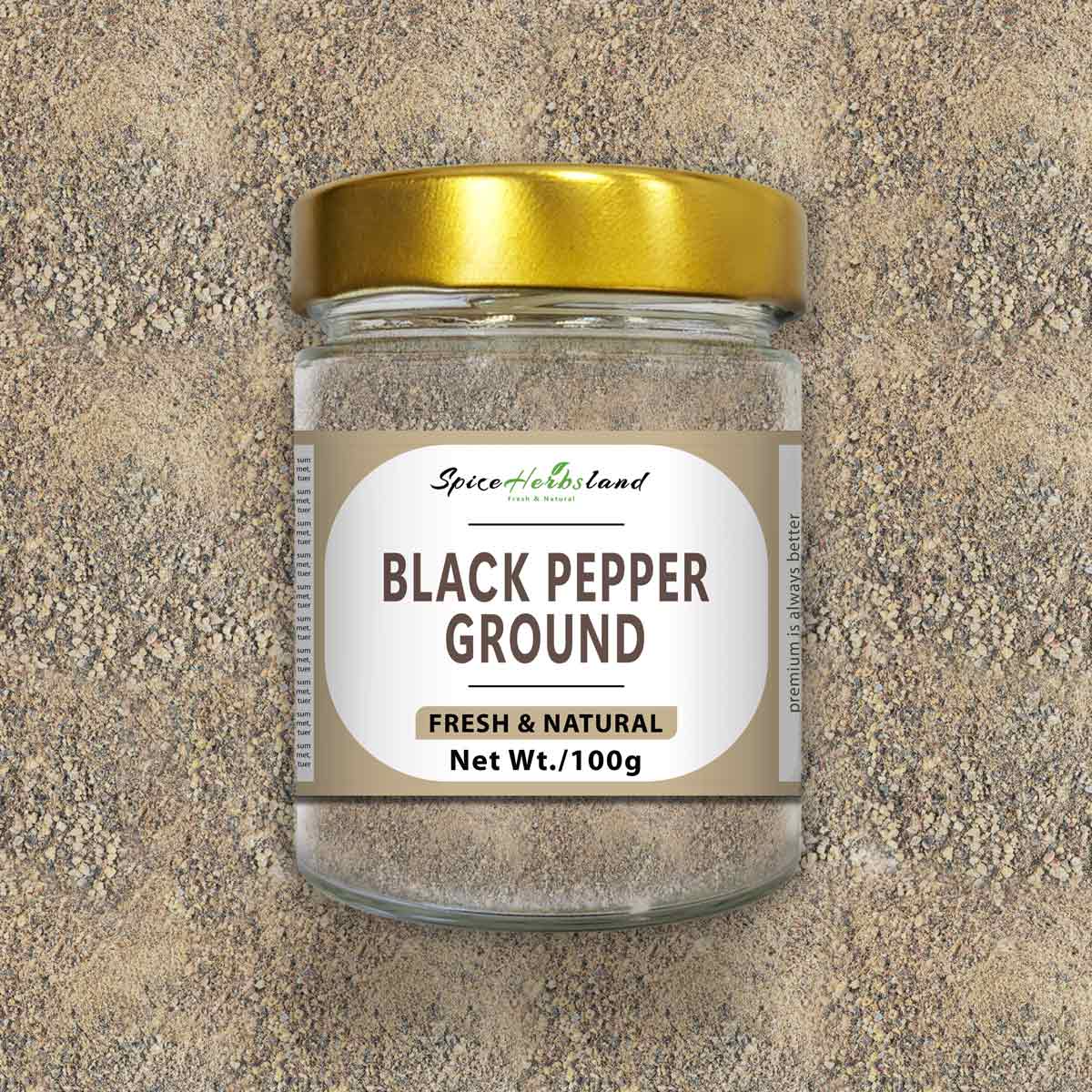Zwarte peper Gemalen